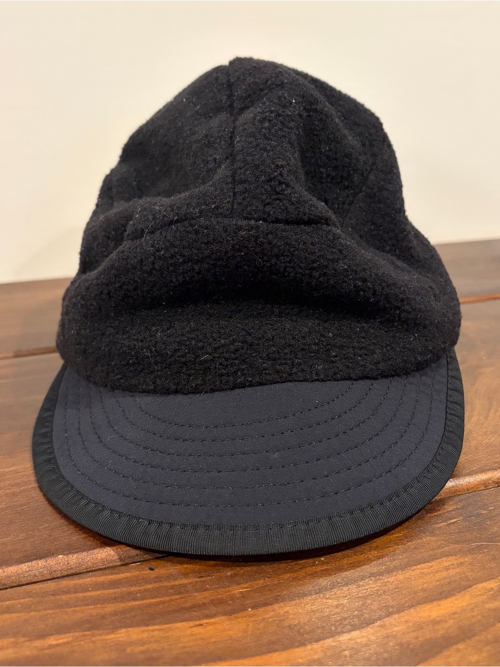 Vintage 90s Patagonia Synchilla Fleece Duckbill Hat Made  USA Black F97 Small